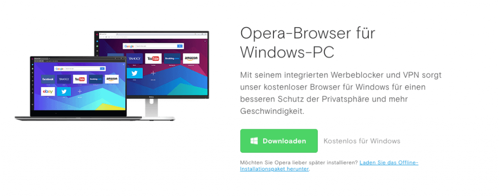 Opera Browser mit VPN