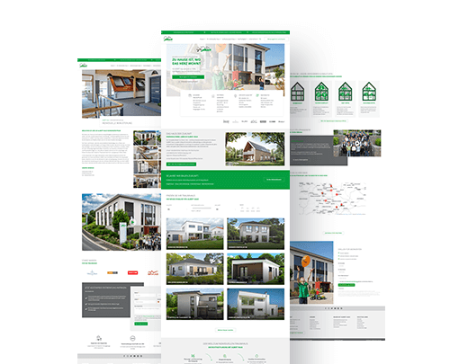 Screenshots der Website von Albert Haus