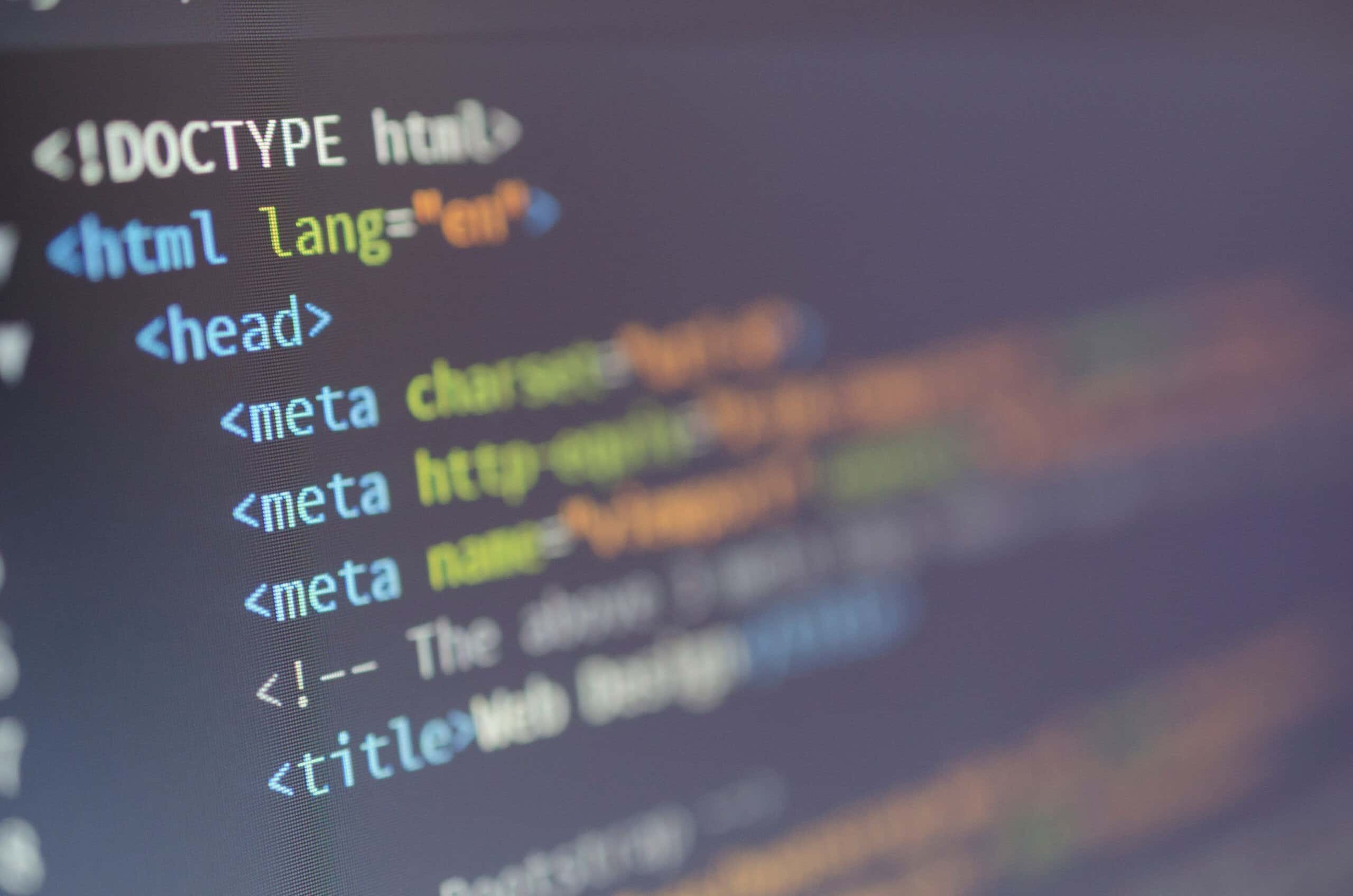html and css web design code for developers